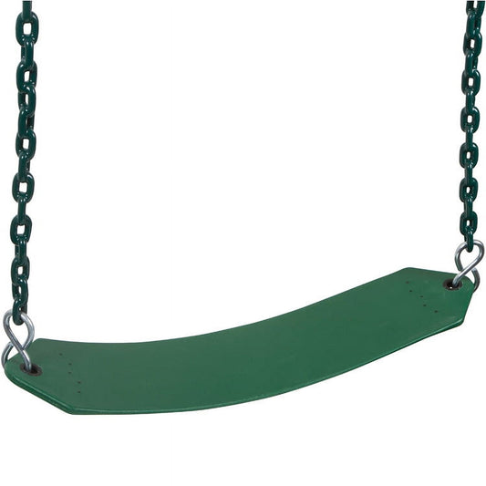 Swing Set Stuff Inc. Residential Belt Seat with 8.5 Ft. Coated Chain (Green)