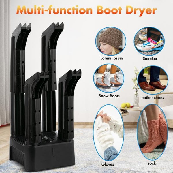 Wobythan Gloves Dryer,Electric Shoes Dryer Boot Dryer Gloves Drying Machine Odor Deodorant Heater with Timer, Boot Dryer